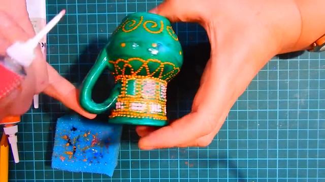 Кувшинчик. Точечная роспись. Мастер-класс. смотреть онлайн