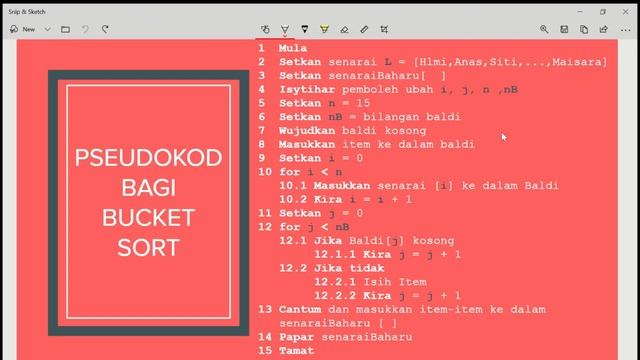 Bucket Sort Menulis Pseudokod смотреть онлайн