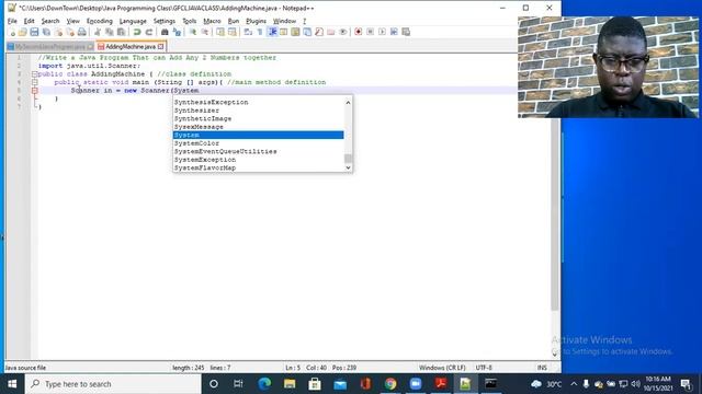 Coding with Java The AddingMachine java Example смотреть онлайн