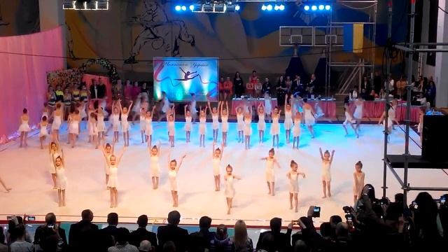 Чемпионат Украины по художественной гимнастике в Виннице Открытие, показательные выступления смотреть онлайн
