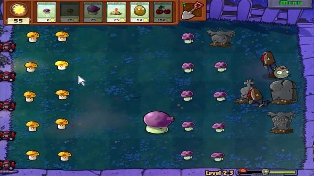 Plants vs. Zombies Walkthrough Part 10 Level 2-3 смотреть онлайн