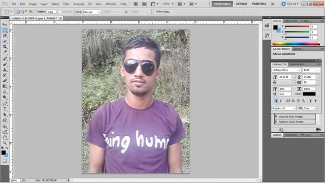 Creating Passport Size photo in Photoshop cs5. смотреть онлайн