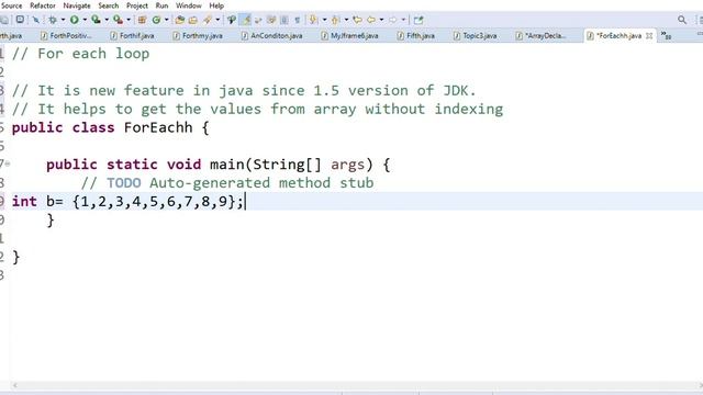class-20 For Each loop in java смотреть онлайн
