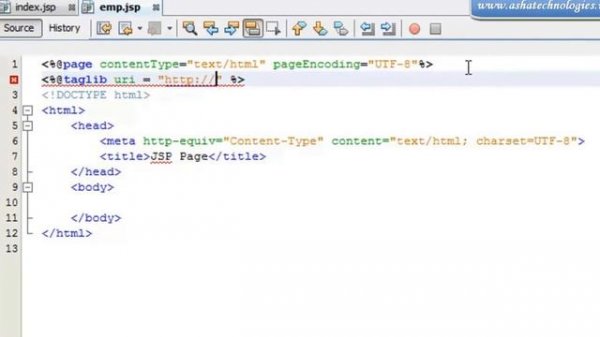 JSTL Tutorials for beginners  5  how to insert record into database using jstl tags part 1
