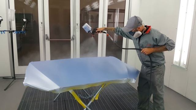 Spraying Solvent Base / Clear - Painting A Hood