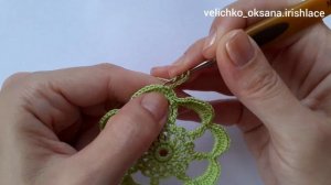 Ажурный цветочный мотив крючком. Crochet motif.