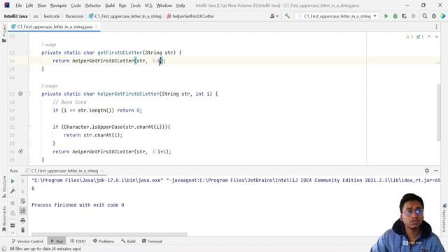 #4 First Uppercase letter in a String || Recursion || GeeksForGeeks Solution || Vishal Thakur смотреть онлайн
