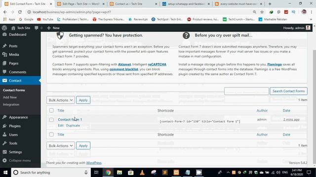 How to create Contact Form and Add Whatsapp Button in Wordpress Website | Just 5 Mint | 2020 | Lec- смотреть онлайн