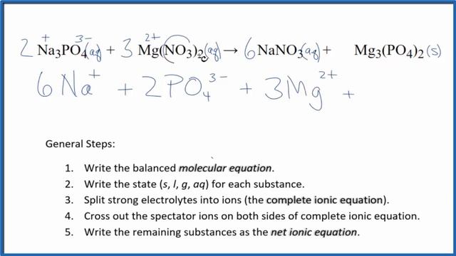 How to Write the Net Ionic Equation for Na3PO4 + Mg(NO3)2 = NaNO3 + Mg3(PO4)2 смотреть онлайн