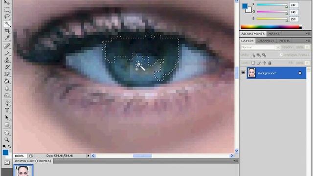 Photoshop Смяна на цвета на очите с PS! смотреть онлайн
