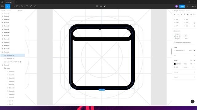 Iconography: Figma icons design time lapse video. смотреть онлайн