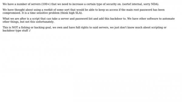 DevOps & SysAdmins: Scripted install of Debian backdoor/rootkit