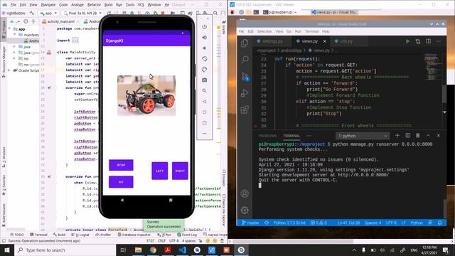 Android App communication with Raspberry Pi смотреть онлайн