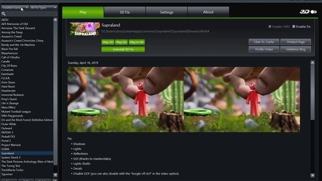HelixVision - Guide on getting your 2D Games to work in 3D in VR (NVidia 3D Vision) смотреть онлайн
