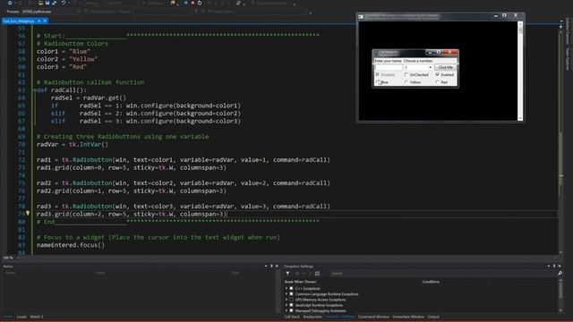 Python GUI: 10 Adding Three Radiobuttons смотреть онлайн