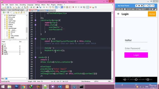 User Login Functionality || React Native Login with php and MySQL смотреть онлайн