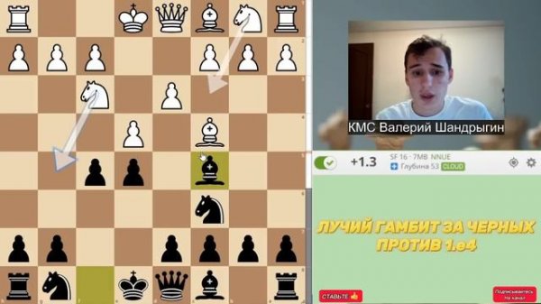 ГАМБИТ РУССО! ЛУЧШИЙ ГАМБИТ Против 1.е4 ! +100 рейтинга!