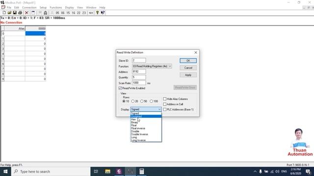 Modbus Poll: Read & Write Communication Data for Modbus RTU with E5CC Temperature Controller. смотреть онлайн