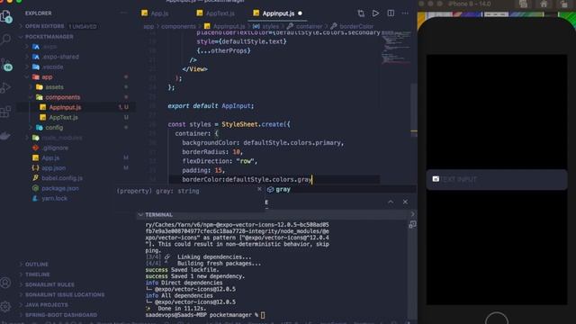 02- Pocket Manager Useful Components for WelcomeScreen and LoginScreen React native смотреть онлайн