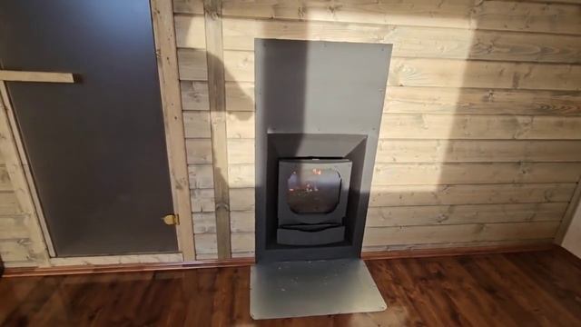 Двух модульная каркасная Баня Север 4 80х8 м , с террасой зимий вариант смотреть онлайн