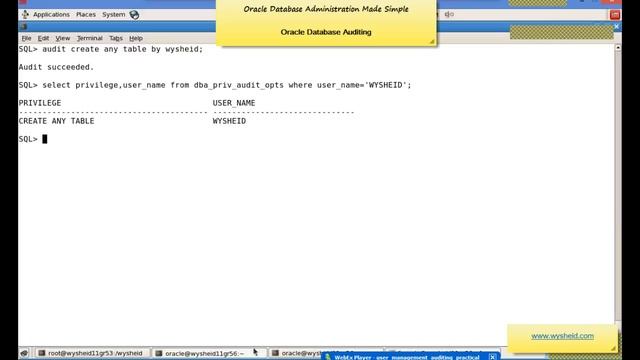 Examples on Oracle Database Auditing | Oracle Database Security | auditing in oracle 11g смотреть онлайн