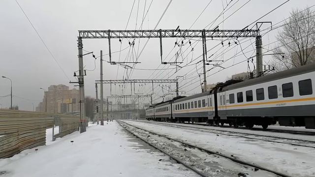 "Гость с МЦД" Электропоезд ЭП2Д-0043 Спутник сообщением Москва Курская - Железнодорожная. смотреть онлайн