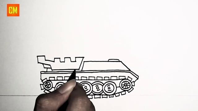 Cara Menggambar Tank Waffle 1.0 - Homeanimations Tank