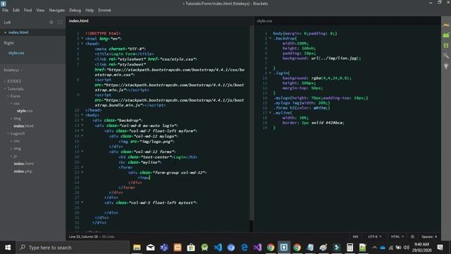 Create a Simple Login Form Using Html, CSS and Bootstrap смотреть онлайн
