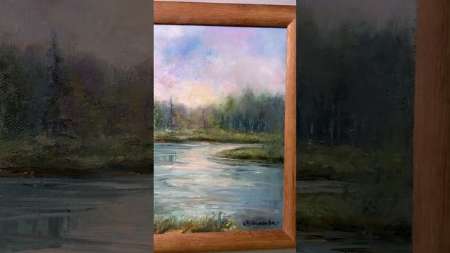 Картина пейзаж «Старая лодка» холст/масло смотреть онлайн