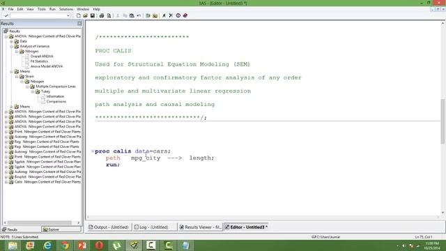 Structural Equation Model in SAS: PROC CALIS смотреть онлайн