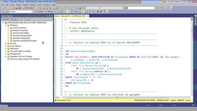 Webcast MSDN: Novedades en T-SQL Clausula OVER смотреть онлайн