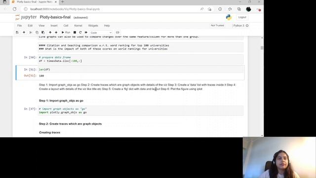Line charts using Plotly library | Python Jupyter notebook смотреть онлайн