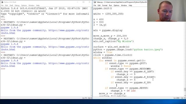 Python Basics Pygame Keyboard Input Pt 2 смотреть онлайн