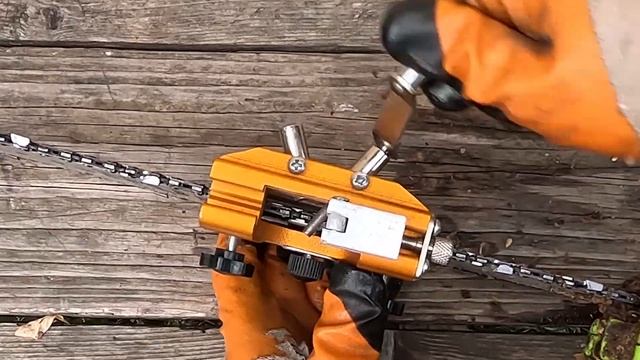 Портативная механическая ТОЧИЛКА для цепей. Как заточить цепь по новому? Заточка своими руками