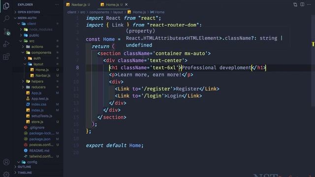 20 lecture styling home and navbar - MERN STACK authentication and deployment смотреть онлайн