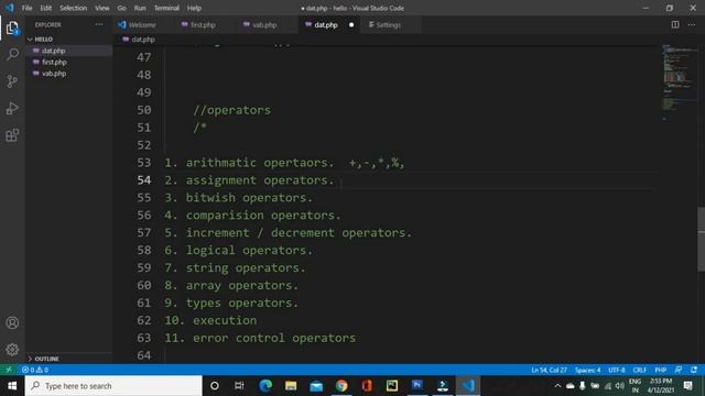 Operator php in hindi || tutorials || free php basic to advance tutorials || by codewithbhai смотреть онлайн