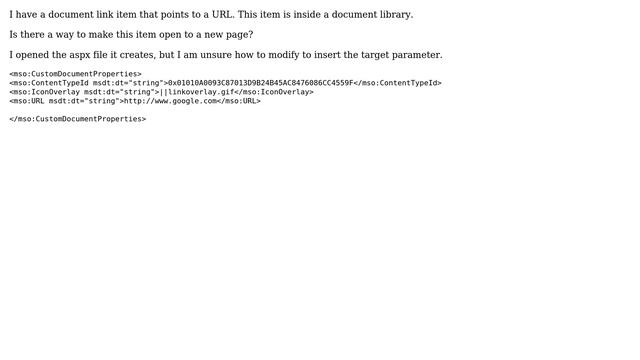 Sharepoint: Open in new tab document link item from document library смотреть онлайн
