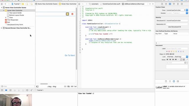 Basic iOS Tutorial 2 - Creating a button and making it click through to another view смотреть онлайн
