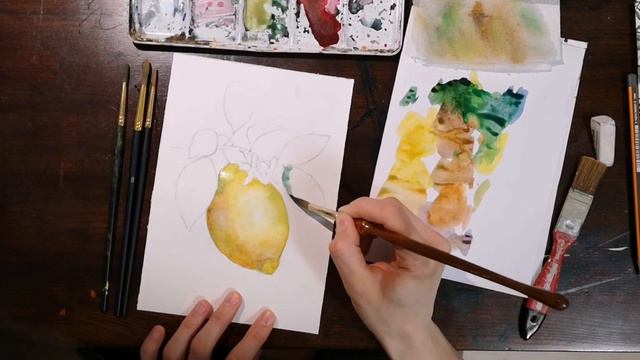 Быстрая акварель Лимон / Watercolor Lemon смотреть онлайн