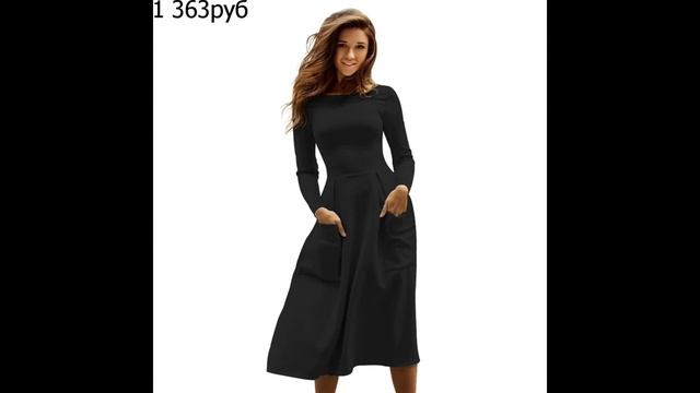 Покупки одежды с AliExpress - Для женщин Повседневное длинные платья смотреть онлайн