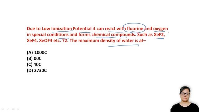 Due to Low ionization Potential it can react with fluorine and oxygen in special conditions and ? смотреть онлайн
