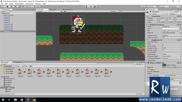 ? Tu Primer Juego 2D con Unity Parte 3 - Personaje, Físicas y Colliders смотреть онлайн