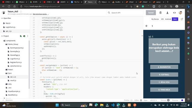 SIMPLE E-LEARNING FULLSTACK WITH AXIOS - REACT NATIVE смотреть онлайн