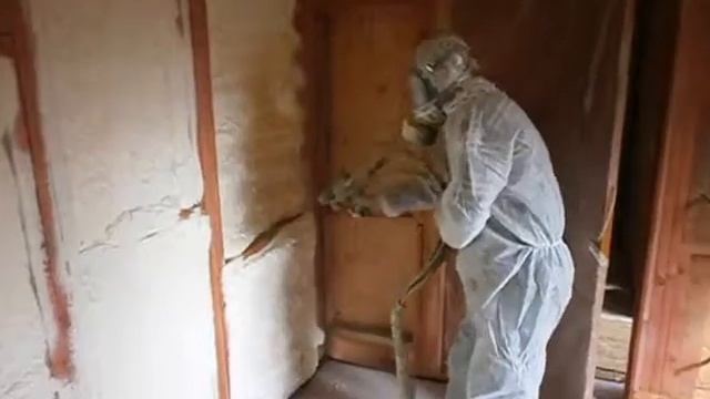 6 Внутренняя теплоизоляции стен дома напылением ППУ смотреть онлайн