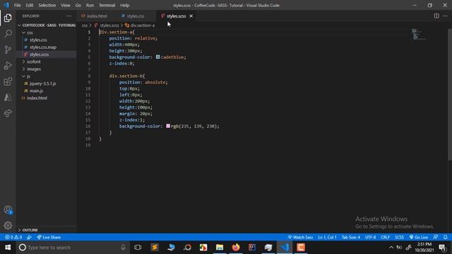 SASS Tutorial VSCode Installation Setup Execution смотреть онлайн