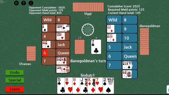 Expert Canasta Game (online) And Discussion By Lindsay1