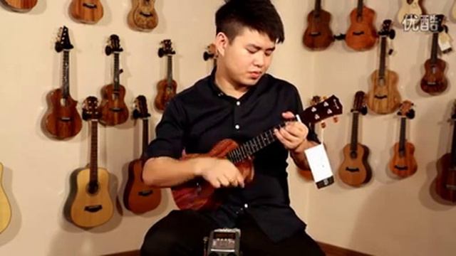 cool and handsome boy play and sing a song #再见# by enya ukulele EUC- M1 , смотреть онлайн