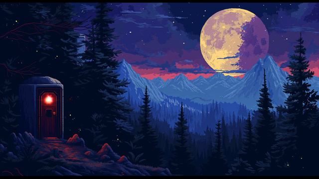 Forest View | 16 Bit Pixel Art | Ambient Music For Studying
