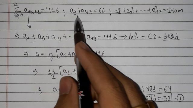 Let a1, a2, a3......, a49 be in AP such that ∑k=0 to 12 (a4k+1) = 416 and...I Krishna Ke Doubts смотреть онлайн