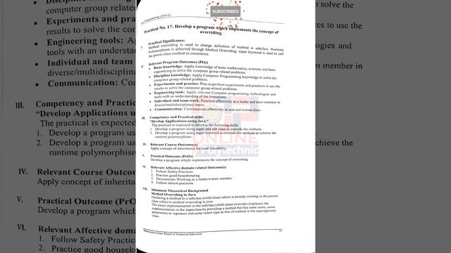 Java Programming 22412| Solved Lab Manuals | Diploma | Online Polytechnic смотреть онлайн